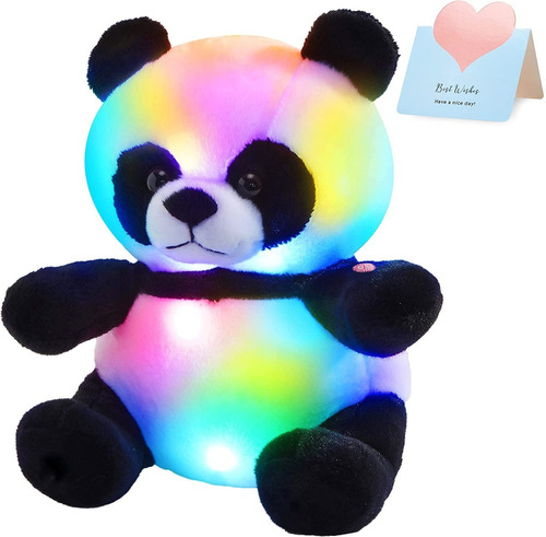 Peluche Oso Panda Con Luz Led, 30 Cm Alto