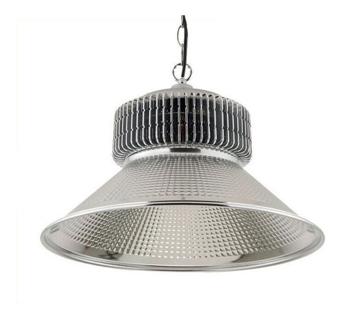 Luminária Ufo 100w Pendente Galpão High Bay Canopla Alumínio Cor Cinza 110v/220v