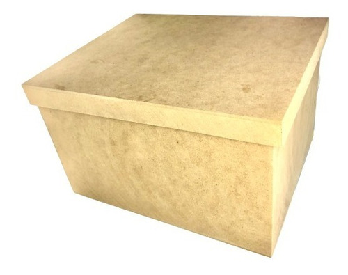 6 Cajas Con Tapa 25cm X 20cm X 15cm De Madera Natural Mdf