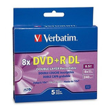 Dvd+r Dl 8.5gb 8x Azo 5pk Jewel Case - 95311