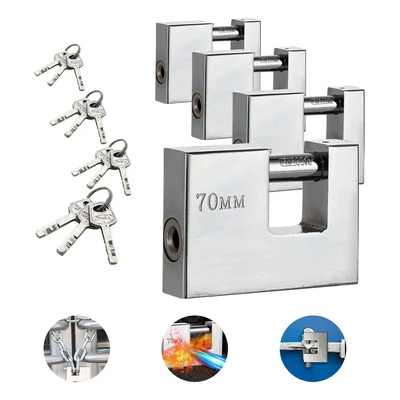 Candados de grillete de 70 mm de largo para uso en exteriores resistentes a todo tipo de clima, cerradura de acero de aleación resistente con 4 llaves | MercadoLibre