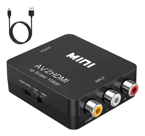 Bd&m Convertidor Av A Hdmi, Rca A Hdmi, P Mini Rca Compu