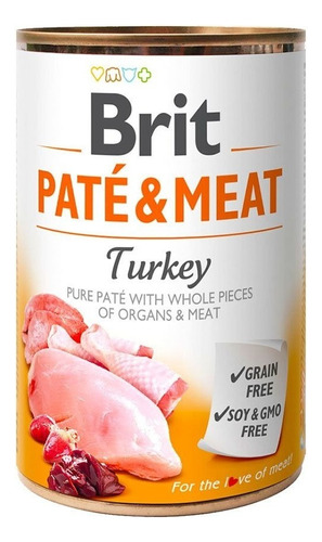 Alimento Perro Brit Care Paté Pavo Y Pollo 400gr. Np