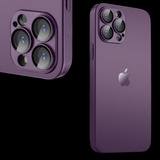 Capa Luxo Vidro Fosco Nanoglass Para iPhone 14 15 Pro Max  Cor Purple Nome Do Desenho 13 Pro Max