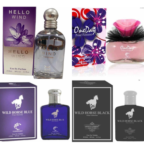Pack De 4 Perfumes Alternativos Generico Hombre Mujer 100ml