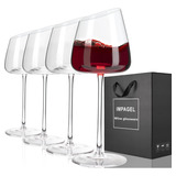 Copas De Vino Tinto/blanco Inclinadas, Juego De 4, Elegantes