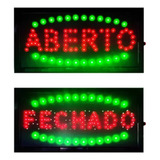 Placa Letreiro Painel Luminoso Led Aberto/ Fechado (2 Em 1)