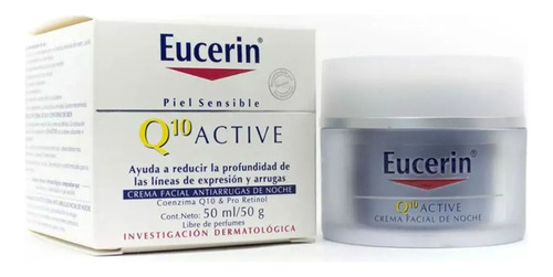 Eucerin Q10 Active Crema De Noche Para Piel Sensible De 50ml