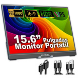 Monitor Metálico Portátil 15.6'' Pc Laptop Xbox Ps Switch