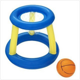 Aro De Basquet Inflable Para Pileta Bestway + Pelota Y Aros! Color Azul