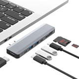 Adaptador Hub Usb C 7 Em 1 Para Macbook Pro Air Hdmi 4k 60hz