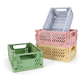 4-pack Mini Plastic Baskets For Shelf Storage Organizin...