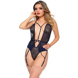 Lenceria Para Mujer Baby Doll Sexy Teddy Con Liguero 995