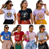 Kit 10 Blusas Tshirts Blusas Feminina Roupas Atacado Revenda