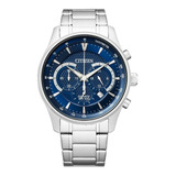 Reloj Citizen Hombre Chrono Sumergible An819051l Color De La Malla Plateado Color Del Bisel Plateado Color Del Fondo Azul