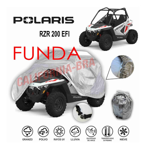 Funda Cubierta Lona Moto Cubre Polaris Rzr 200 Efi