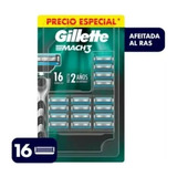 Gillette Mach3 Regular 16 Repuestos Para Afeitar/rasurar