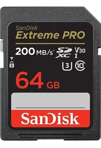 Tarjeta Memoria Sandisk Extreme Pro 64gb Sdxc Negro