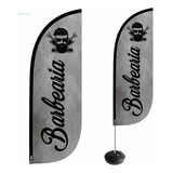 Wind Banner Completo Barbearia 2,8m Alta Qualidade D.face