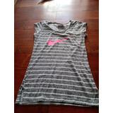 Remera Nike Gris Lanilla T L Rayada