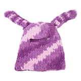 Gorro De Punto Con Forma De Oreja De Conejo, Color Morado, C