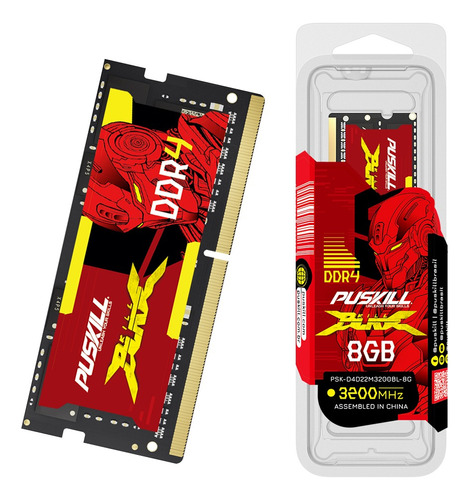 Memoria Ram Puskill Killblade Para Portátil Gamer, Ddr4, 8 G