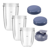 Kit Nutribullet Vasos 32,24 Y 18oz, Con Tapas Respuestos