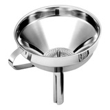 Funil Com Peneira De Cozinha Inox 17,7 Cm Referencia 6240