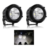 Par Faro Cree Led 10w Luz Fija Exploradora Autos Motos 