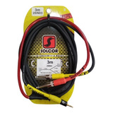 Cable De 2 Plug 6.3 A 1 Plug 3.5 De 3 Metros Solcor