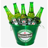 Balde De Gelo Heineken Alumínio 6 Litros Cor Verde