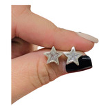 Aros Susanita Con Piedra Estrella 10mm De Plata 925 Ar 364