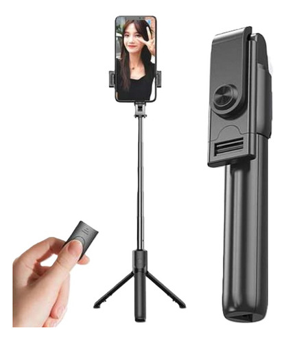 Trípode Monopod Soporte Celular 2en1 Gira 360° Rc Bluetooth