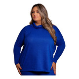 Conjunto Feminino Plus Size Calça E Blusa Inverno Gola Alta