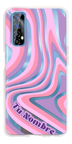 Funda Para Realme Para Mujer Curvas Lila Con Tu Nombre