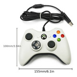 Control Alámbrico Para Xbox 360 Megafire Blanco 