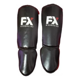 Caneleira Fx Kickboxing Couro Protetor Canela E Pé 
