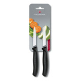 Victorinox Set De 2 Cuchillos Para Verdura, 8 Cm ,negro Color Negro