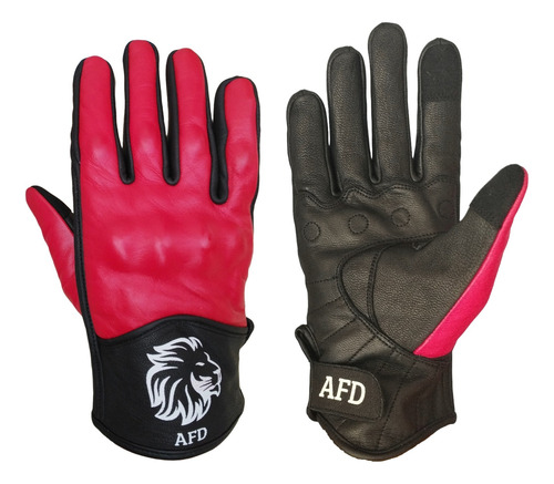 Guantes Afd Moto Piel Protecciones Impermeables Premium