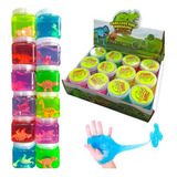 Slime Kit X12 Figuras Gel Moldeable Eco Dinosaurio Sorpresas