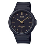 Casio Mw-240-1e2vcf Reloj Clasico De Cuarzo Negro Con Pan...