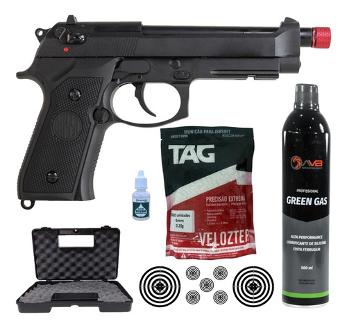 Pistola Rossi M92 Airsoft Blowback Gbb Lançamento 6mm