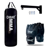 Saco De Boxeo 1 Mx 30 Cm + Par De Guantes Mma +base Metalica