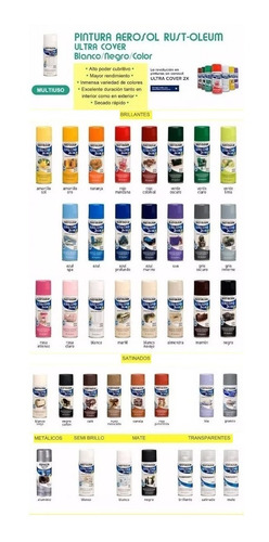 Pintura Aerosol Rust Oleum Ultra Bco/color 426ml/cm3 Pintumm