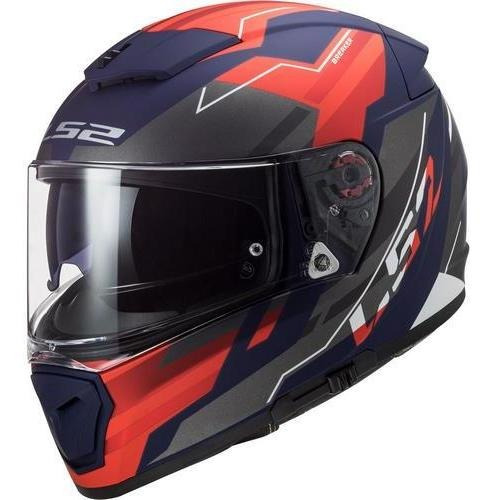      Casco Cerrado Ls2 Breaker Beta L Roj/azl/mate