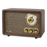 Victrola Retro Wood Bluetooth Fm/am Radio Con Esfera Girator