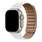 Pulseira Couro Magnético Para Apple Watch Ultra 49mm 45mm