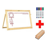 Lousa Quadro Branco Infantil 70x50 Cm + Canetas + Apagador