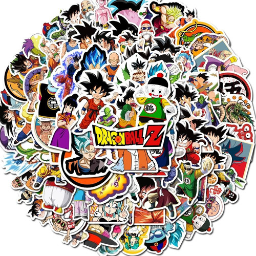 Dragon Ball Z 50 Calcomanias Stickers Contra Agua Anime