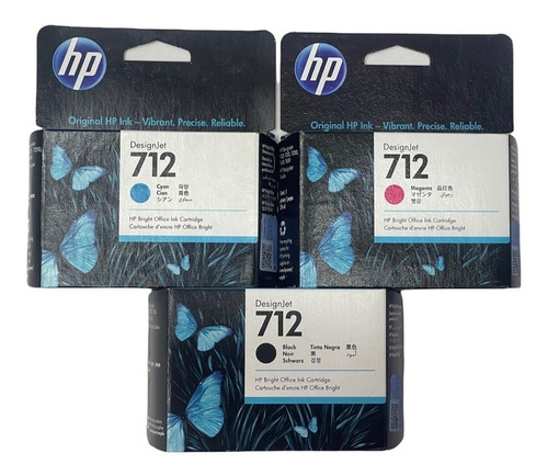 Cartuchos Hp 712 N 38ml + 712 Cian-magenta Originales